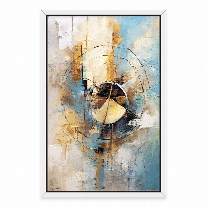 Gold and Blue Hues Abstract Painting