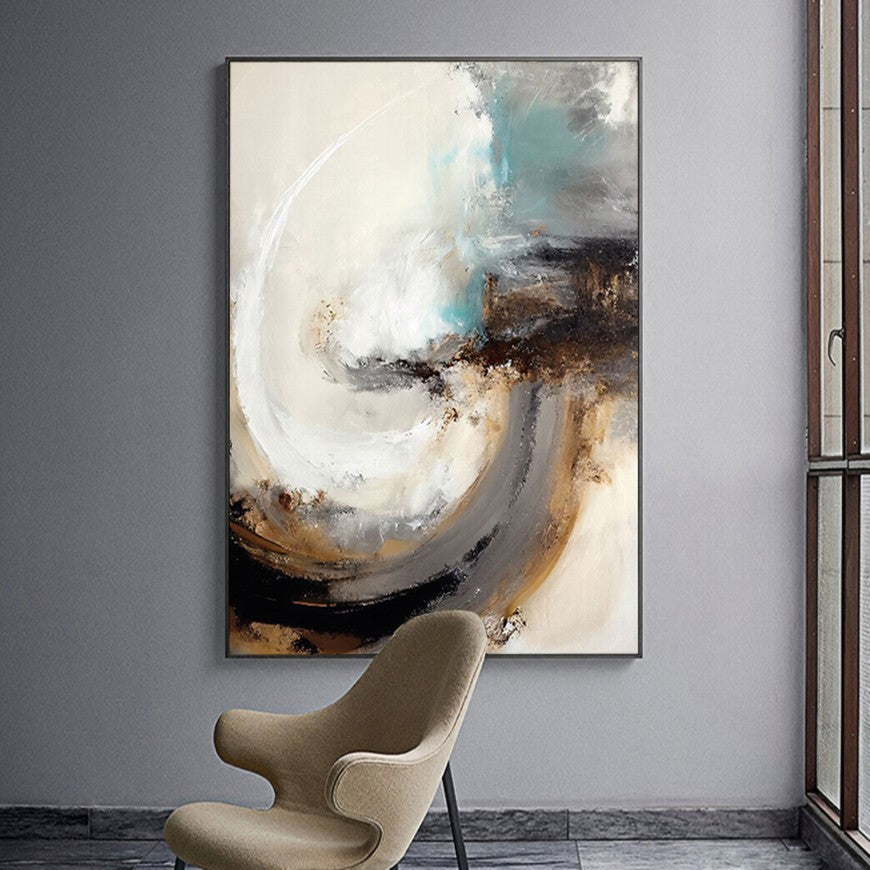Contrast Tides Abstract Painting