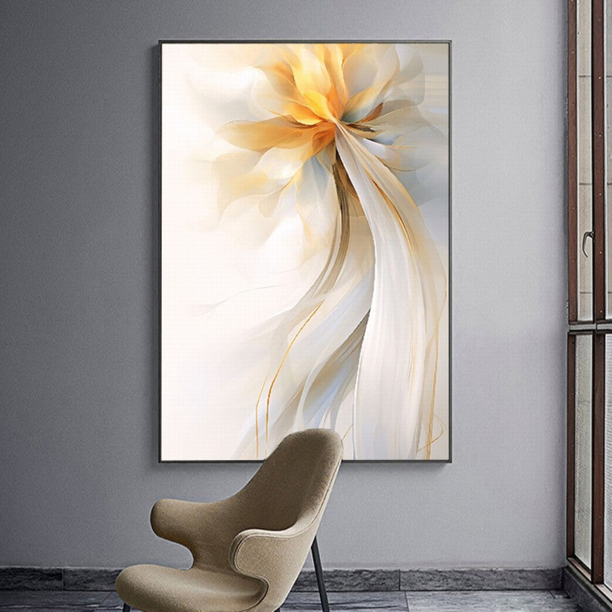 Luminous Glow of a Simple Flower Canvas