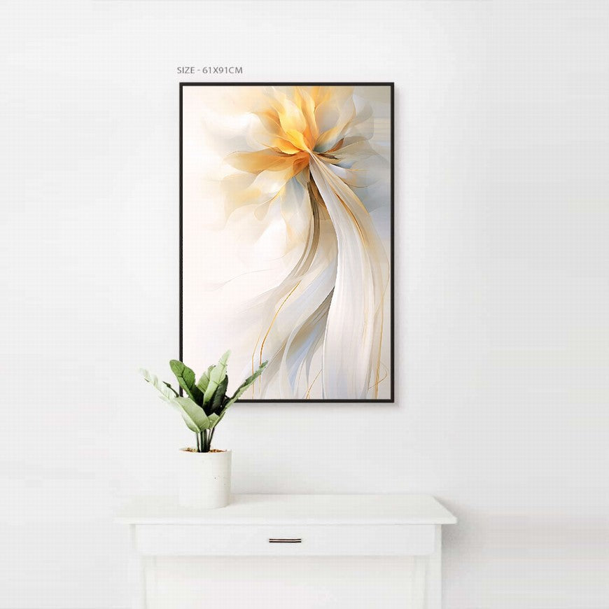 Luminous Glow of a Simple Flower Canvas