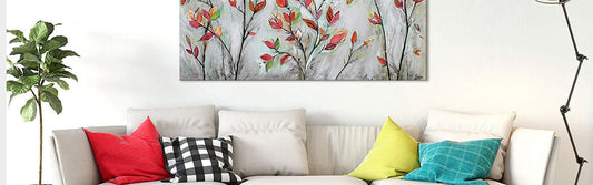 How to hang decorative paintings in the living room