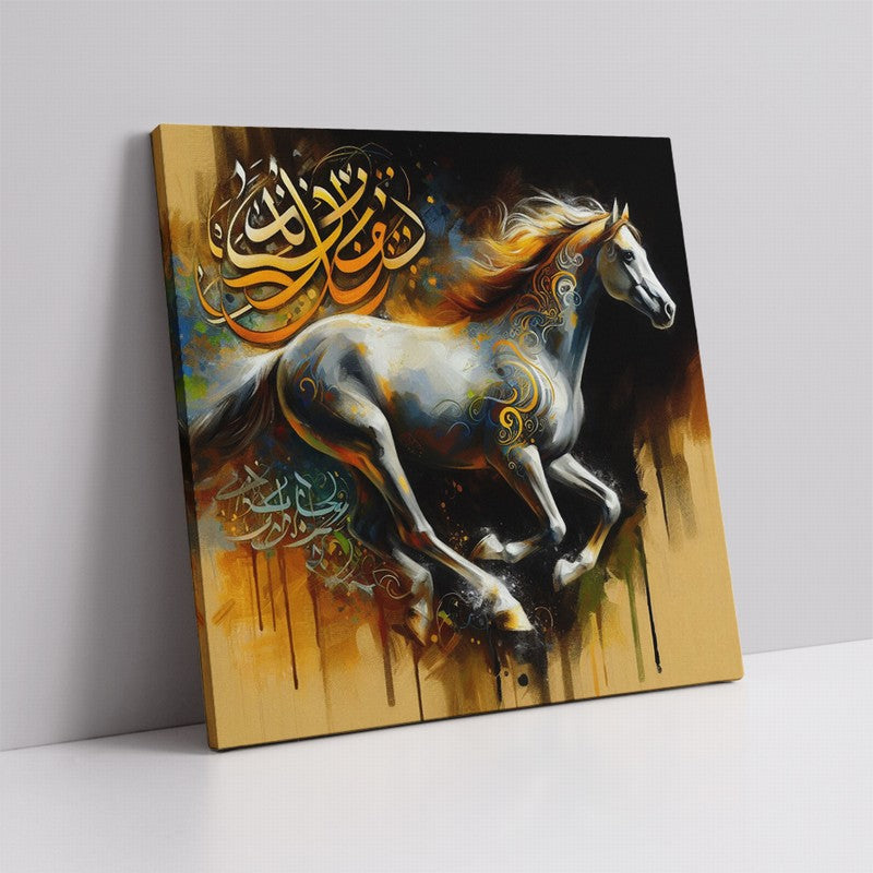 Elegant Horse Oil Painting on Canvas