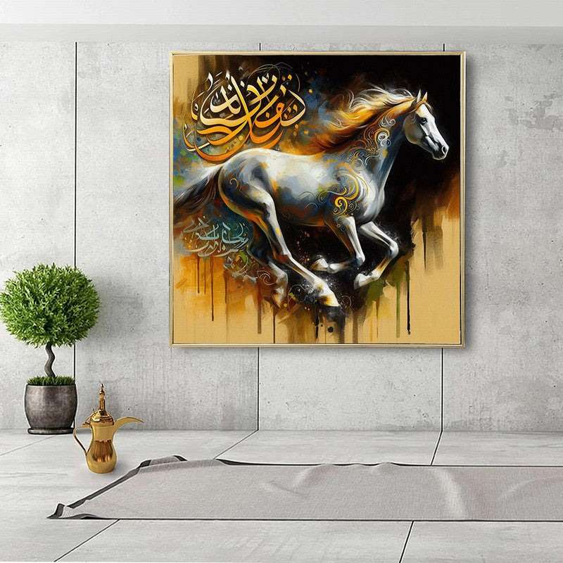 Elegant Horse Oil Painting on Canvas