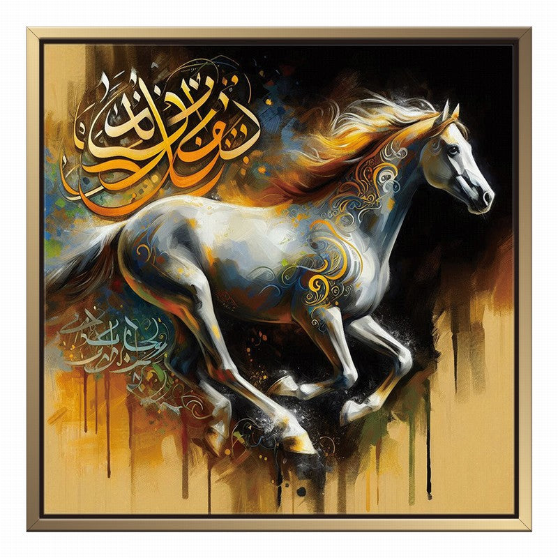 Elegant Horse Oil Painting on Canvas