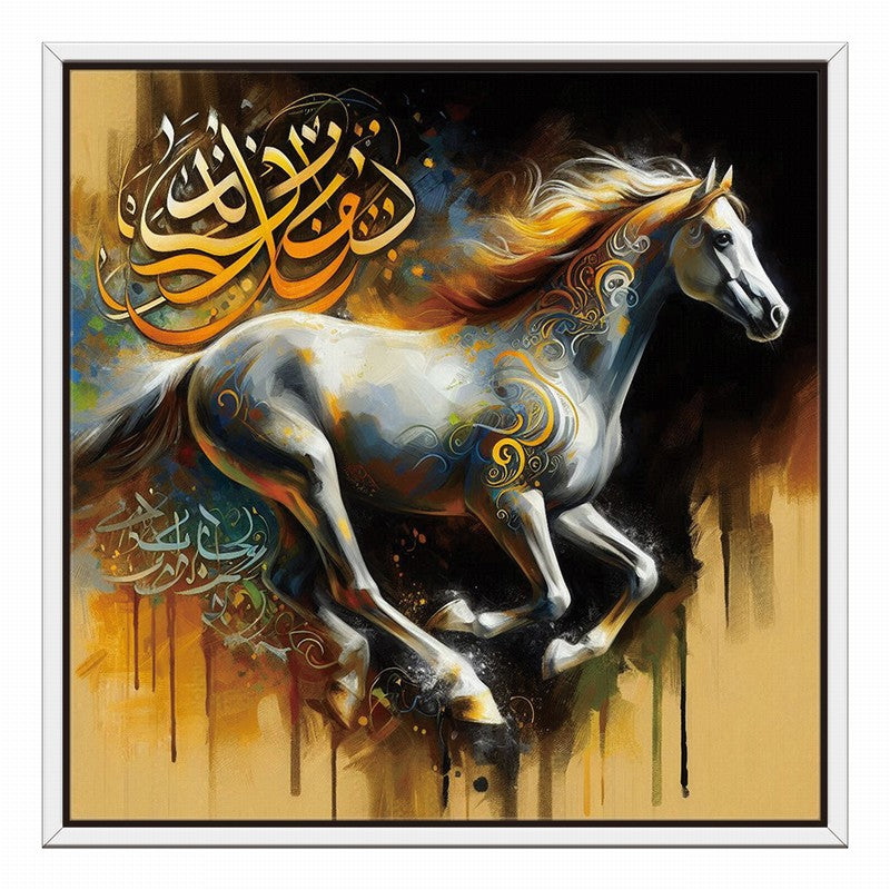 Elegant Horse Oil Painting on Canvas