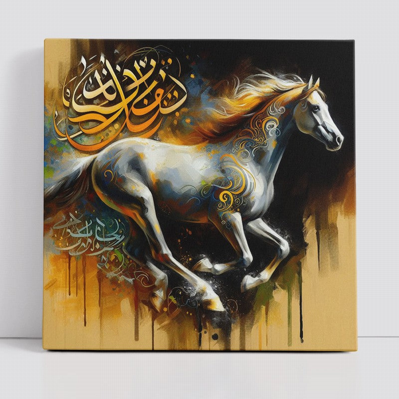 Elegant Horse Oil Painting on Canvas