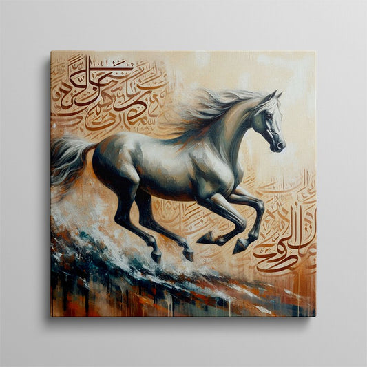 Wild Spirit: Abstract Horse Oil Painting