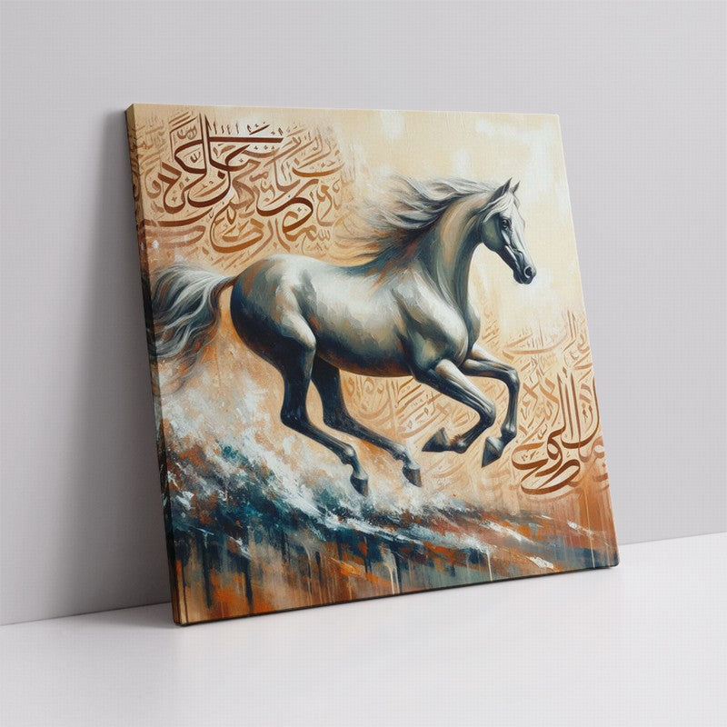 Wild Spirit: Abstract Horse Oil Painting