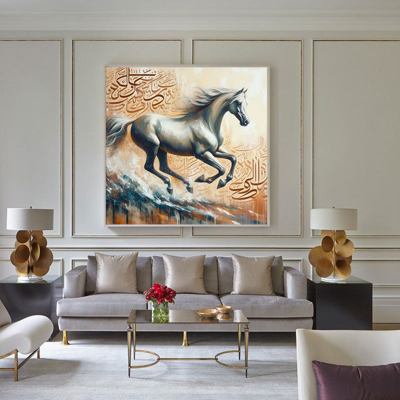 Wild Spirit: Abstract Horse Oil Painting