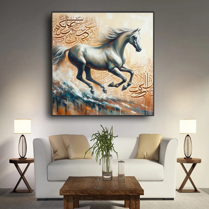 Wild Spirit: Abstract Horse Oil Painting