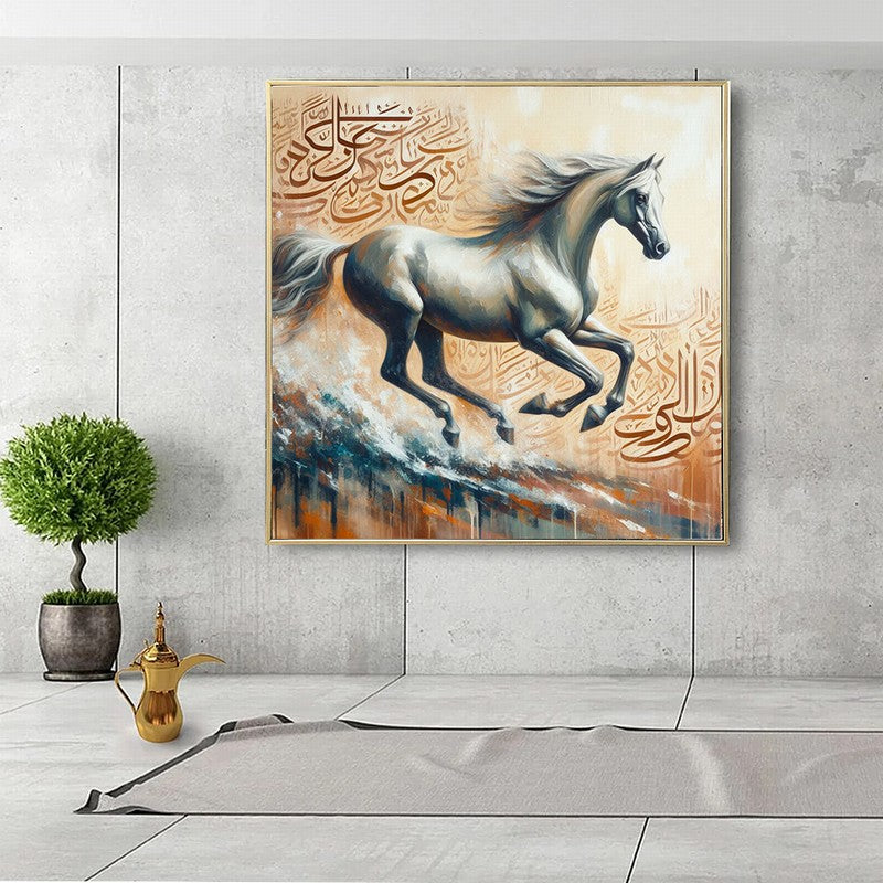 Wild Spirit: Abstract Horse Oil Painting