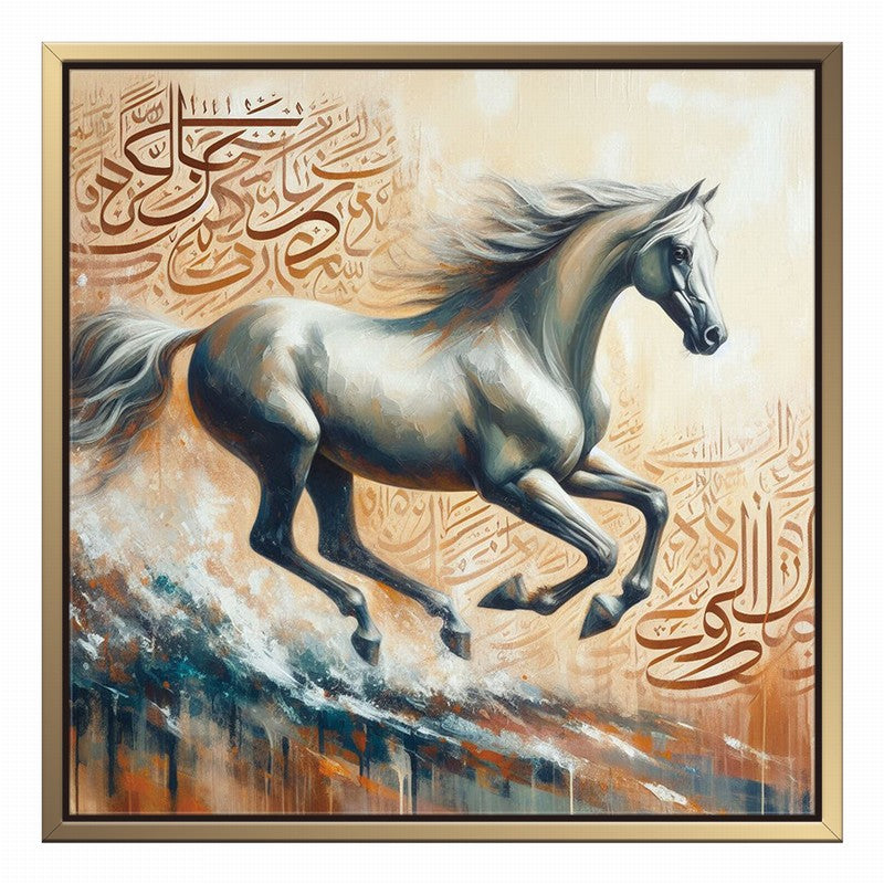 Wild Spirit: Abstract Horse Oil Painting