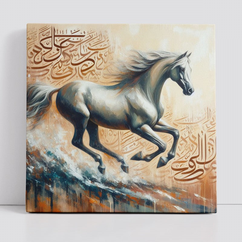 Wild Spirit: Abstract Horse Oil Painting