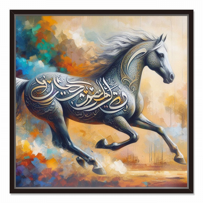 Powerful Horse Oil Painting for Wall Art