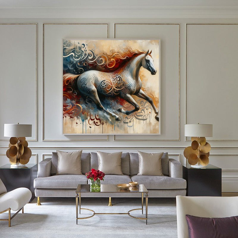 Majestic Horse Oil Painting for Home Decor