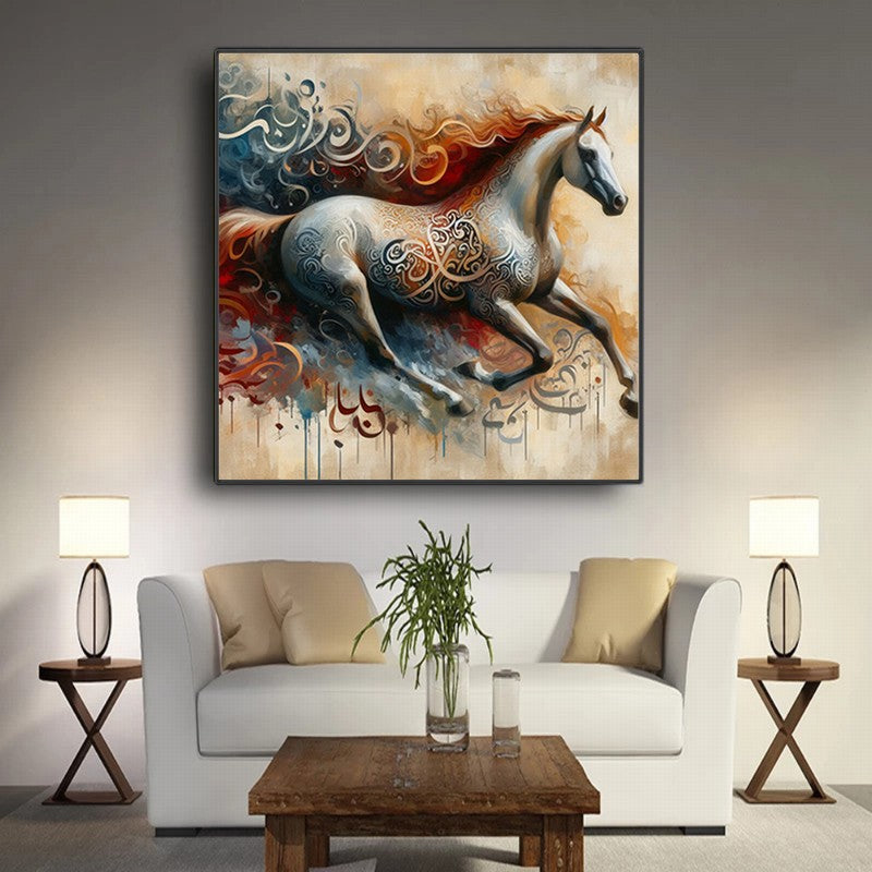 Majestic Horse Oil Painting for Home Decor