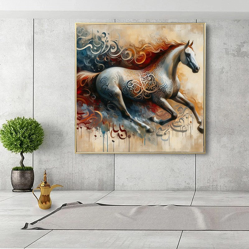 Majestic Horse Oil Painting for Home Decor