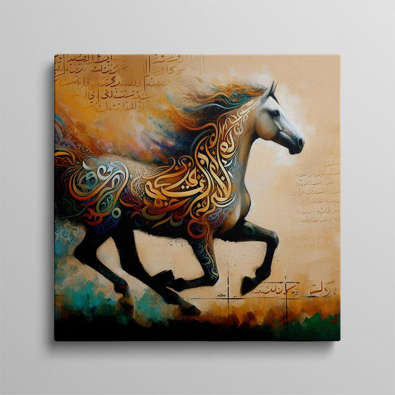 Handcrafted Horse Oil Painting for Living Room