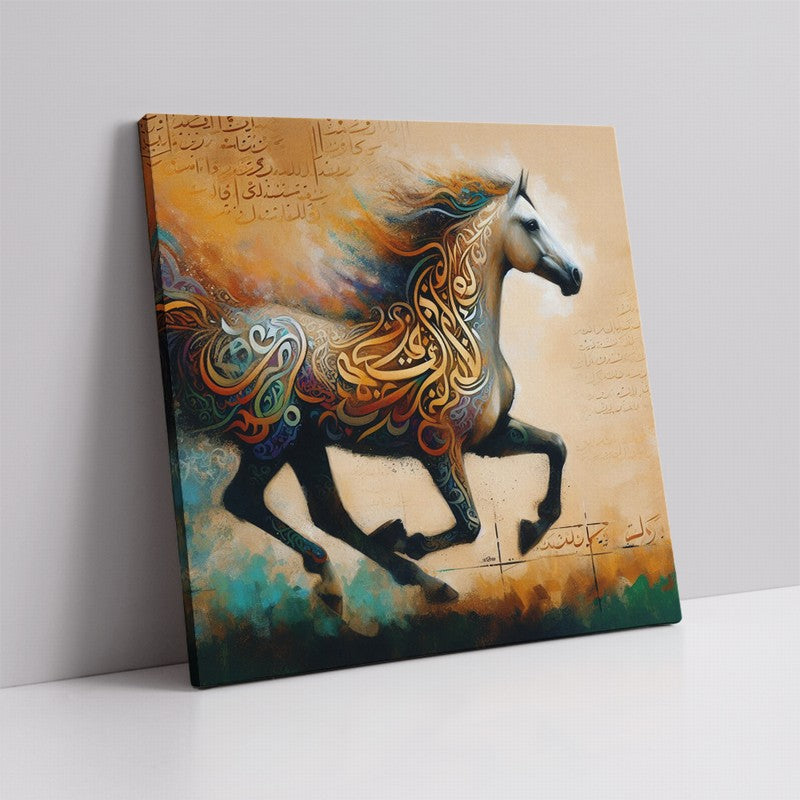 Handcrafted Horse Oil Painting for Living Room