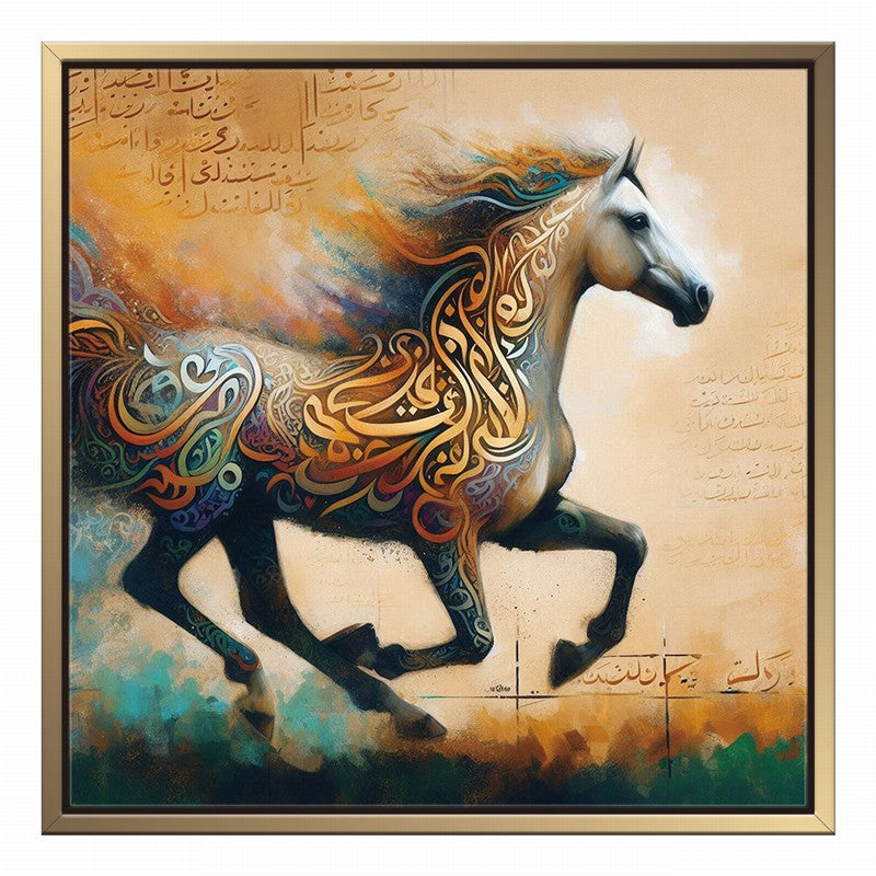 Handcrafted Horse Oil Painting for Living Room