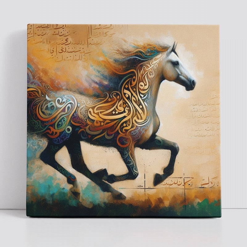 Handcrafted Horse Oil Painting for Living Room