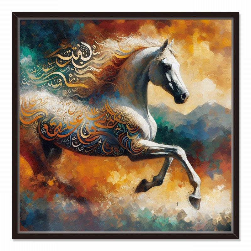 Noble Horse Oil Painting in Motion