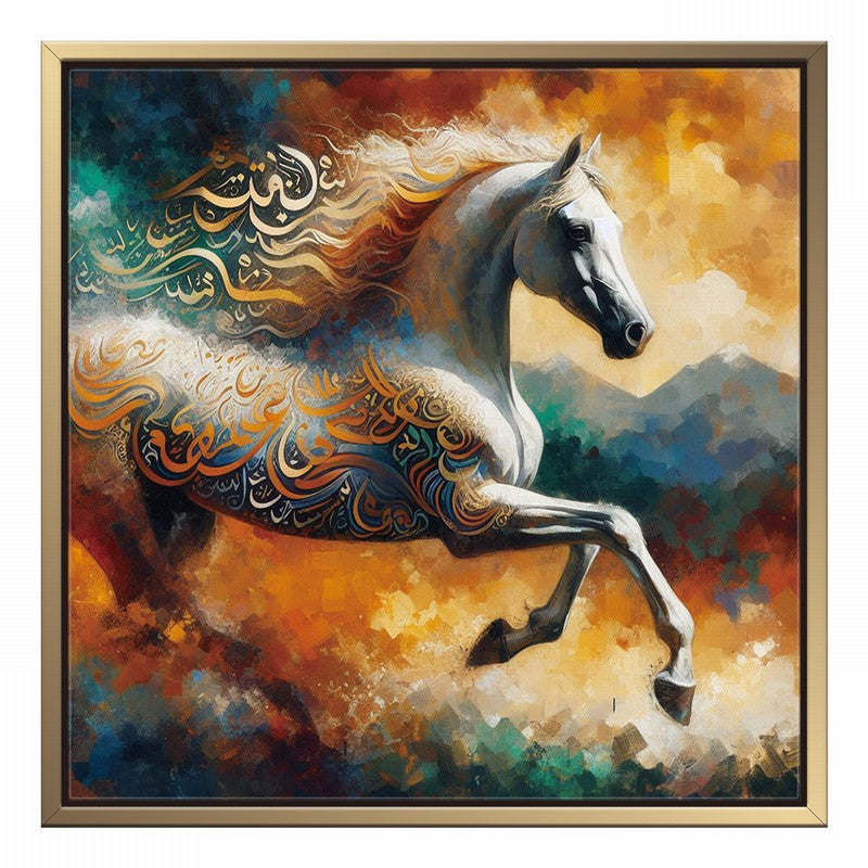 Noble Horse Oil Painting in Motion