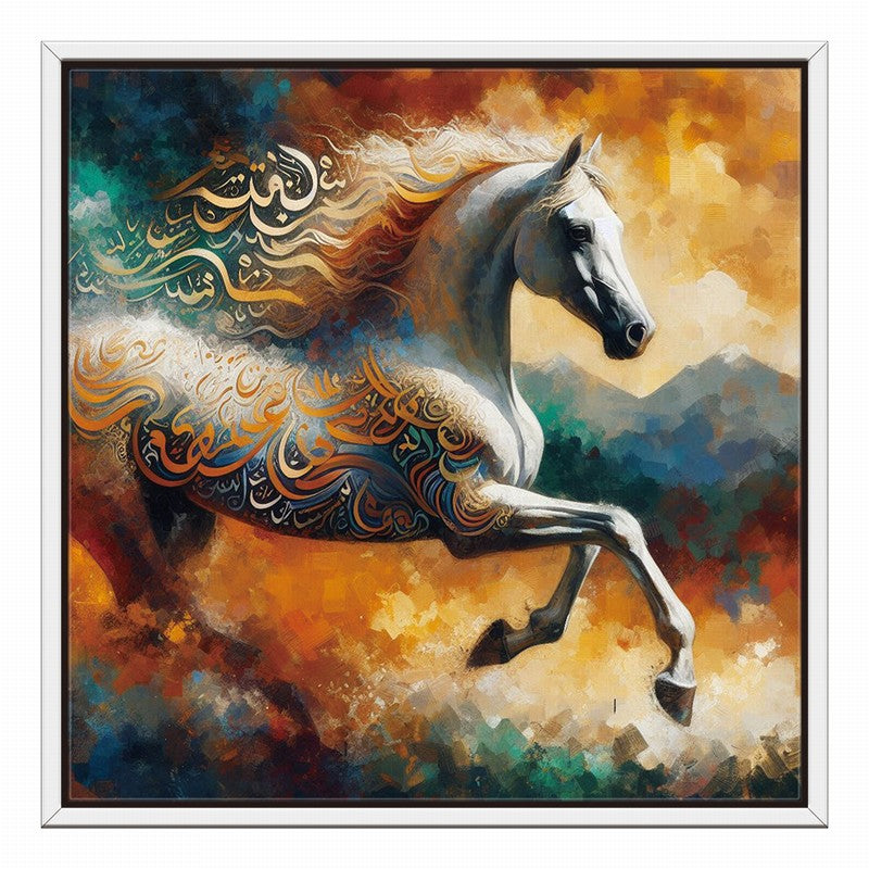 Noble Horse Oil Painting in Motion