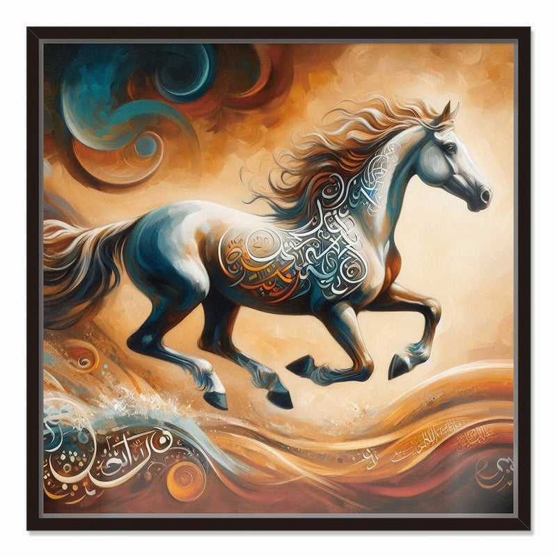 Graceful Horse Oil Painting for Bedroom Decor