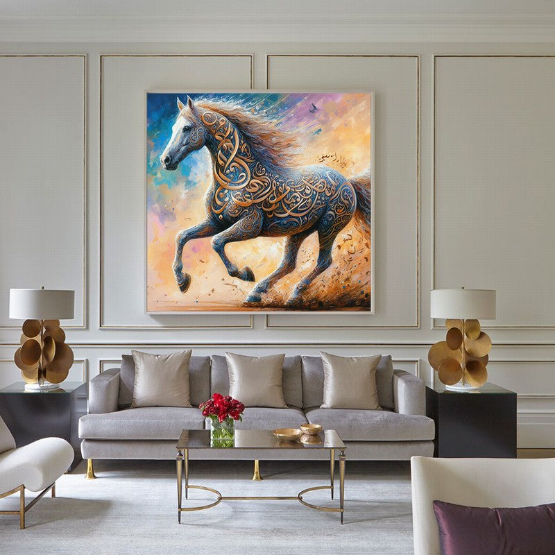 Artistic Horse Oil Painting for Equine Lovers