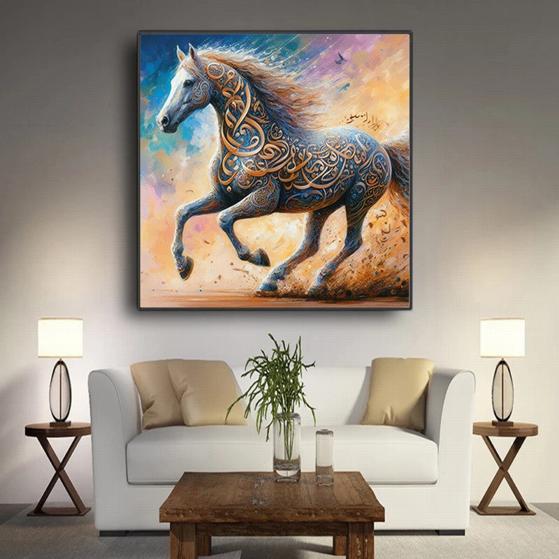 Artistic Horse Oil Painting for Equine Lovers