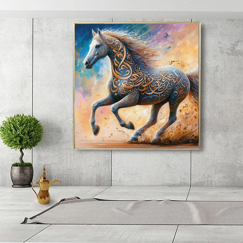 Artistic Horse Oil Painting for Equine Lovers