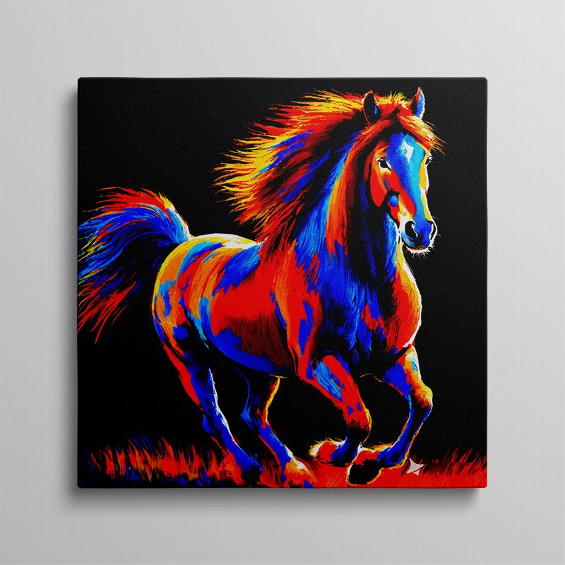 Elegant Stallion Oil Painting for Refined Spaces