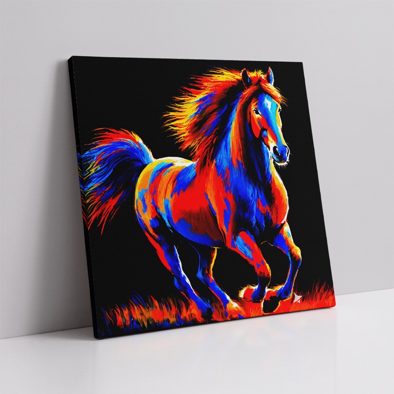 Elegant Stallion Oil Painting for Refined Spaces