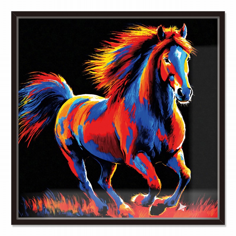 Elegant Stallion Oil Painting for Refined Spaces