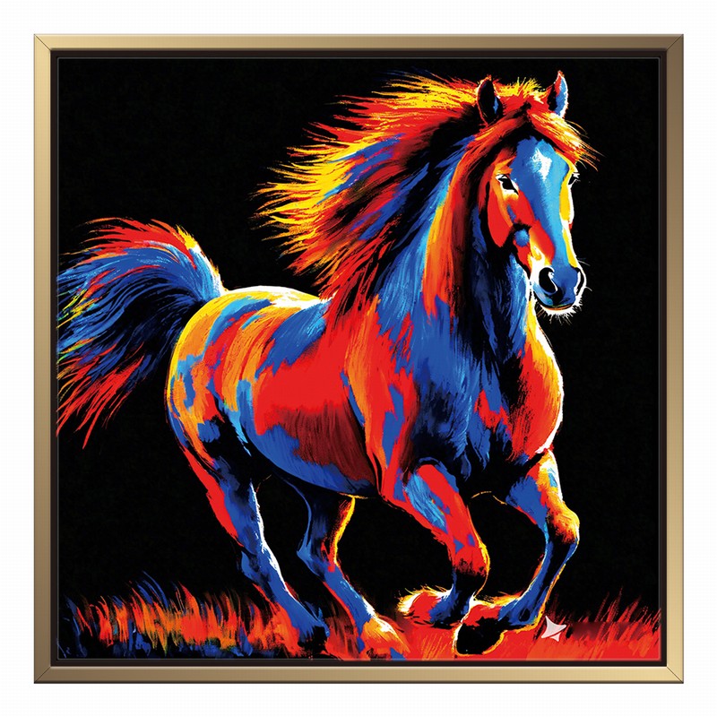 Elegant Stallion Oil Painting for Refined Spaces