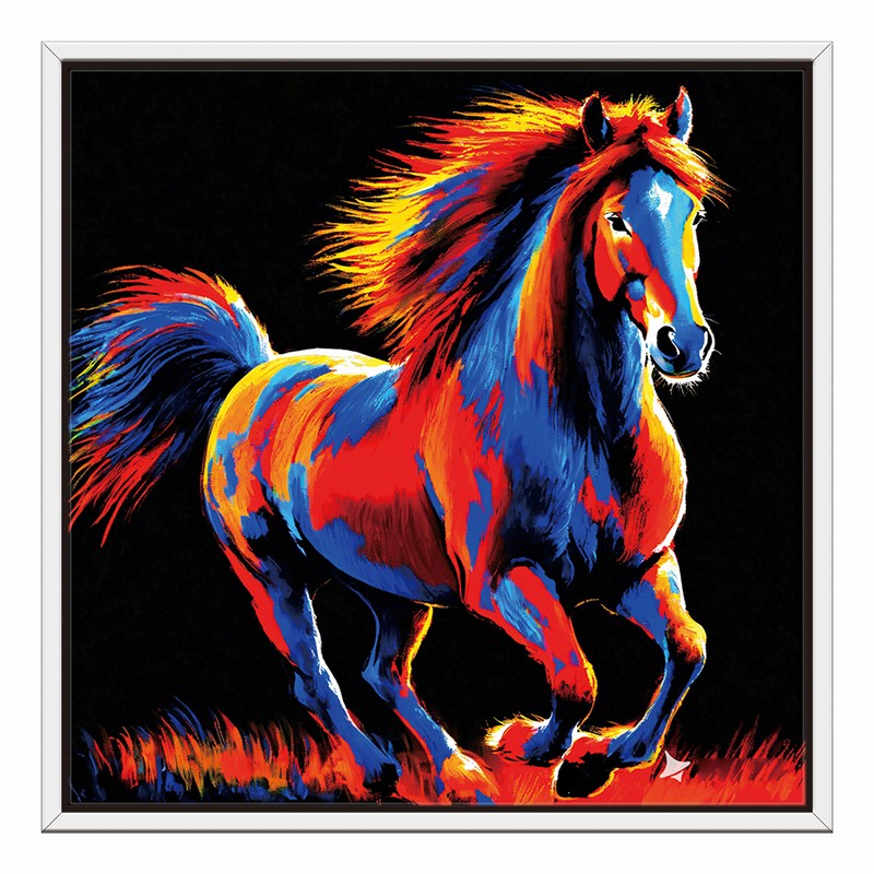 Elegant Stallion Oil Painting for Refined Spaces