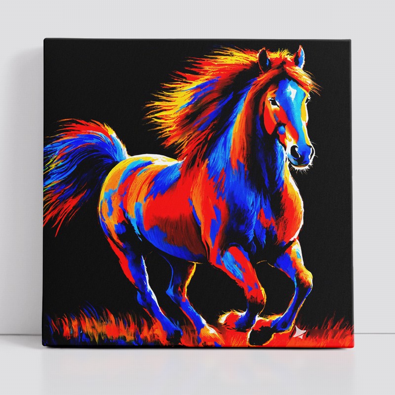 Elegant Stallion Oil Painting for Refined Spaces