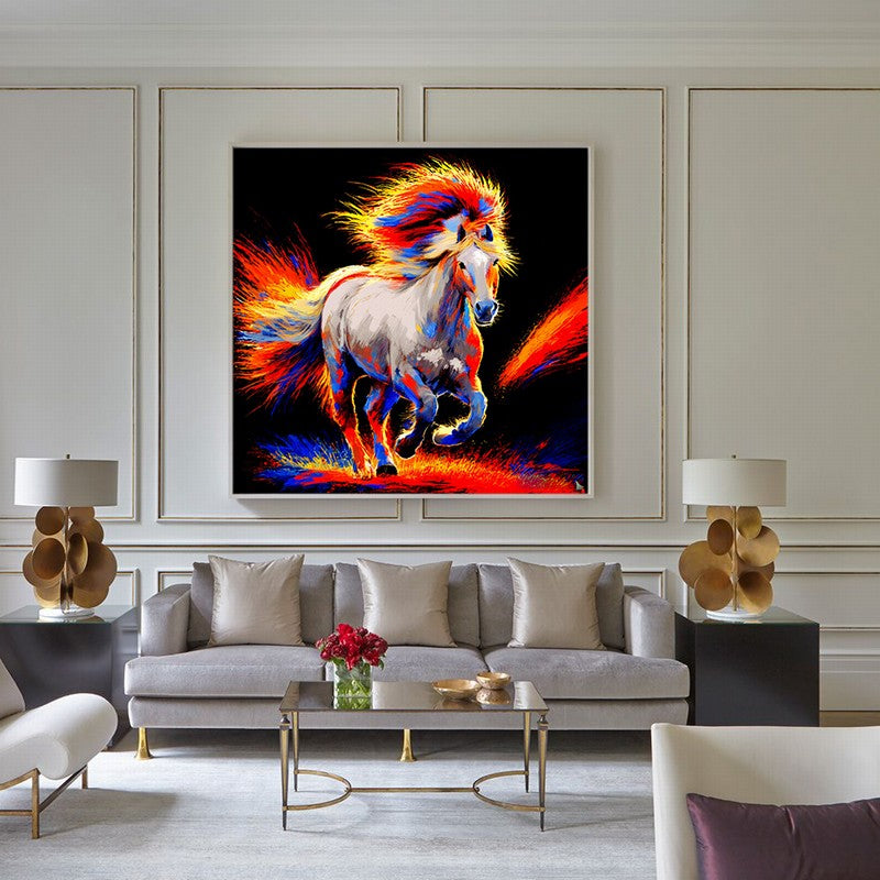 Power and Grace: Horse Oil Painting