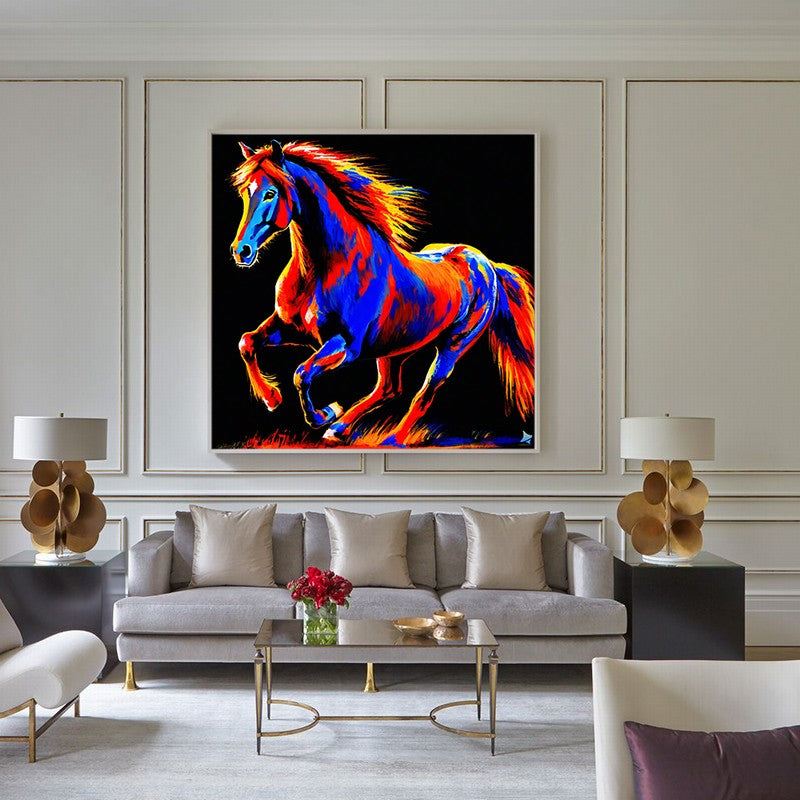 Abstract Stallion Oil Painting for Modern Walls