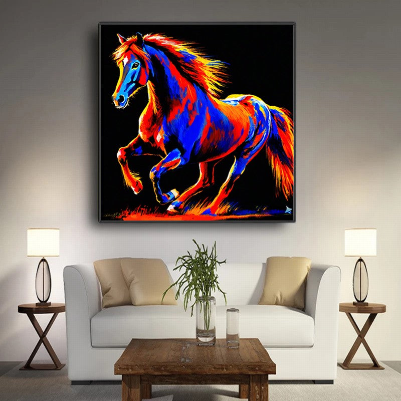 Abstract Stallion Oil Painting for Modern Walls