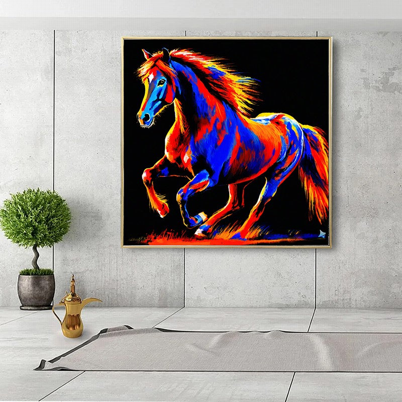 Abstract Stallion Oil Painting for Modern Walls