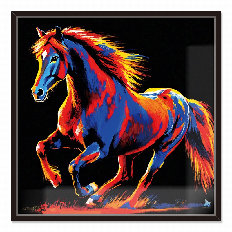 Abstract Stallion Oil Painting for Modern Walls