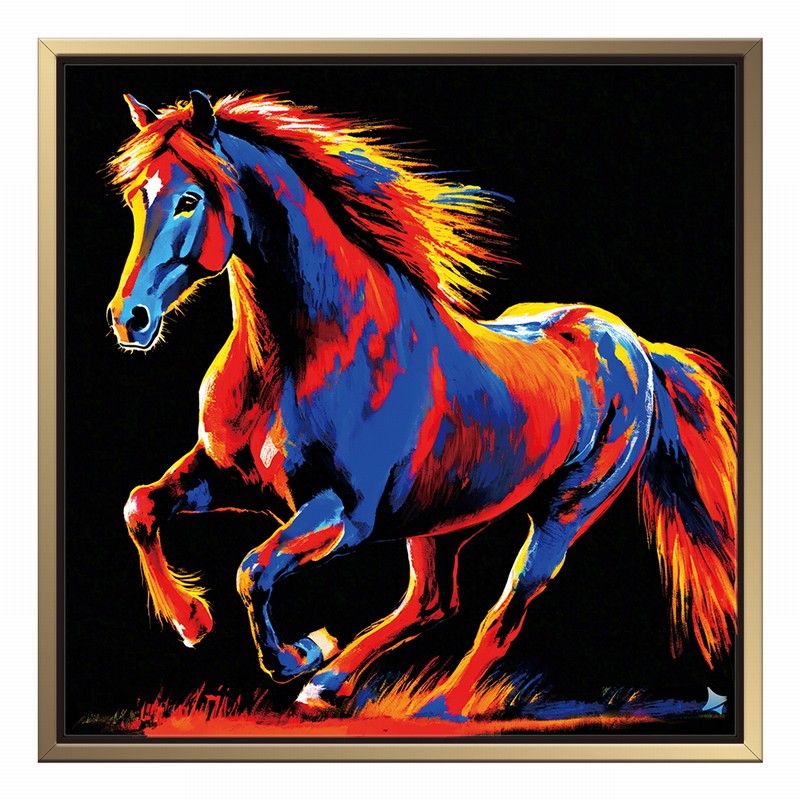 Abstract Stallion Oil Painting for Modern Walls