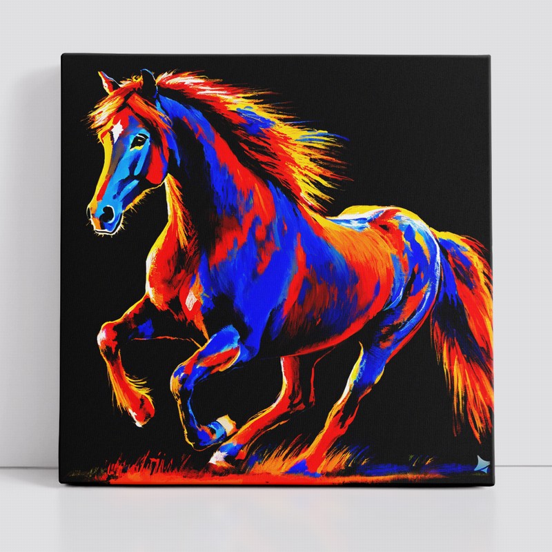 Abstract Stallion Oil Painting for Modern Walls