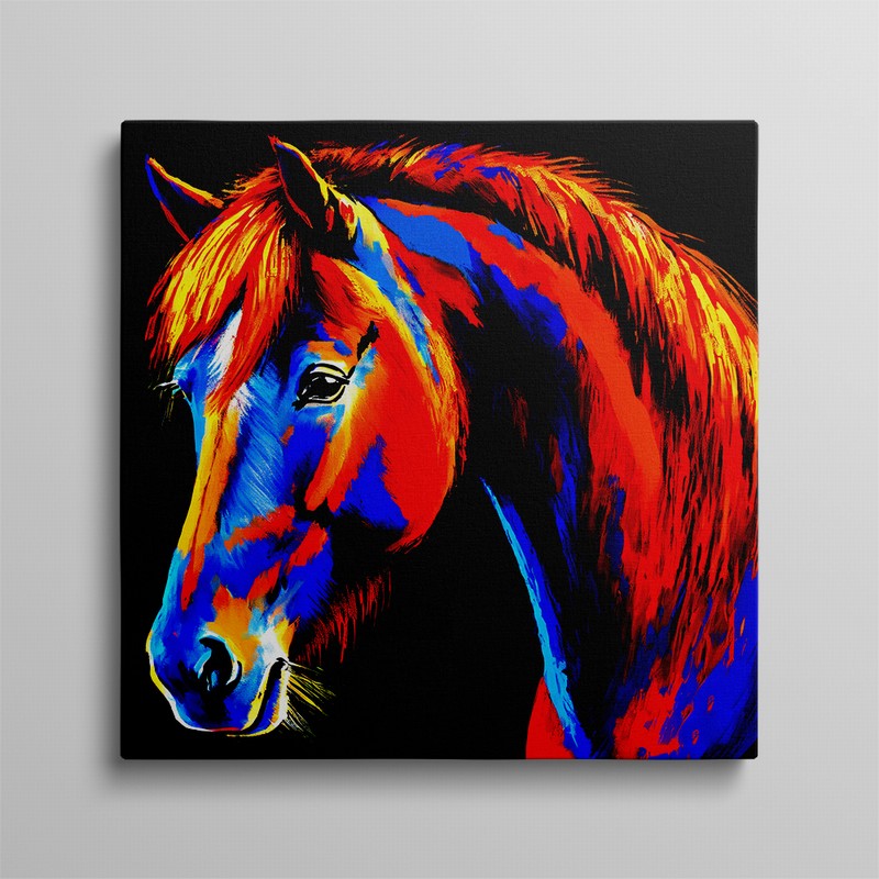 Romantic Horse Oil Painting for Living Room Decor