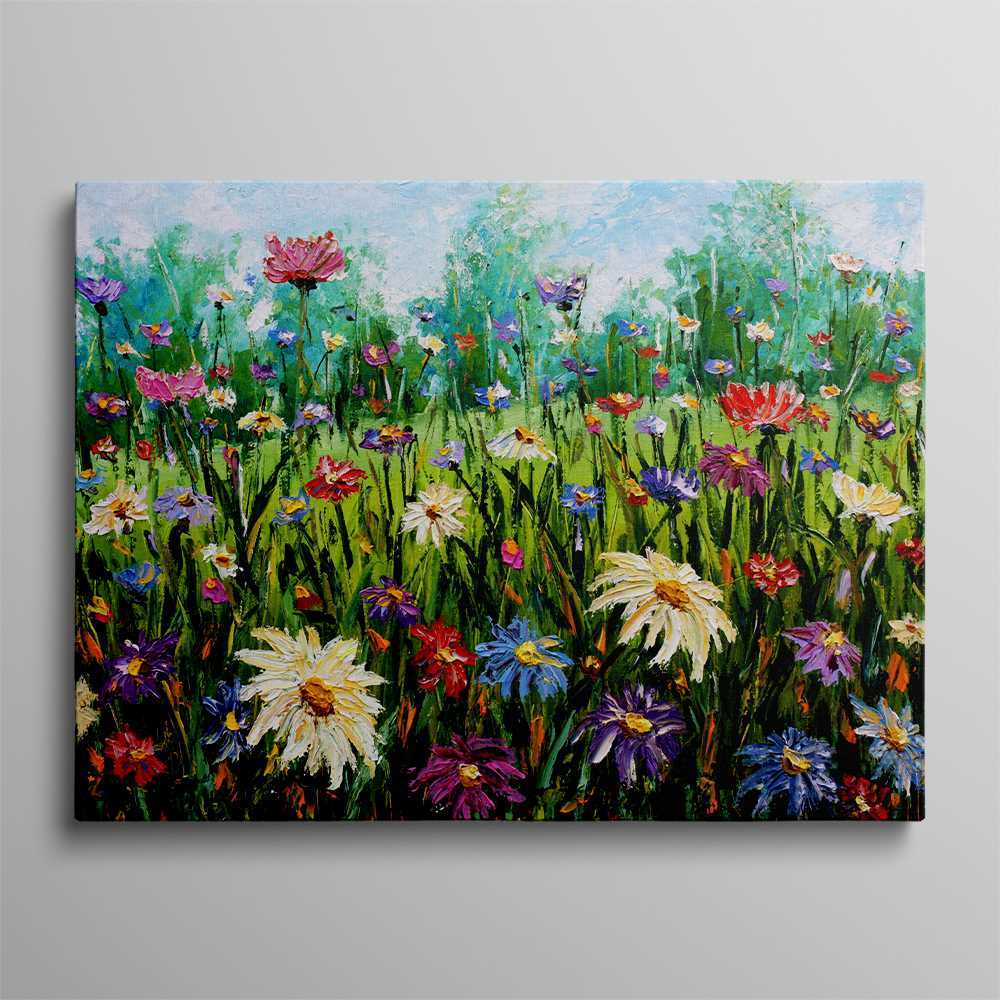 Blooming Beauty: Handcrafted Floral Oil Painting