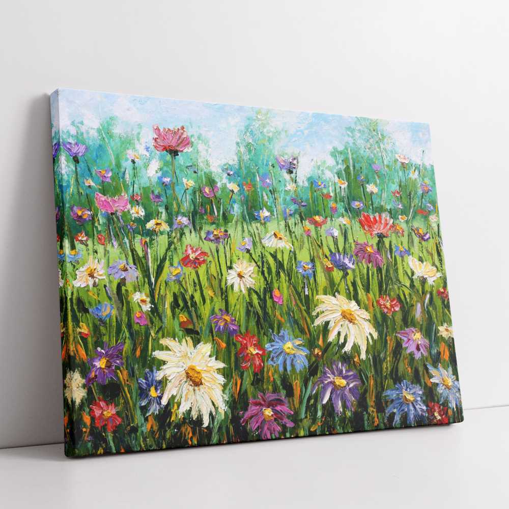 Blooming Beauty: Handcrafted Floral Oil Painting