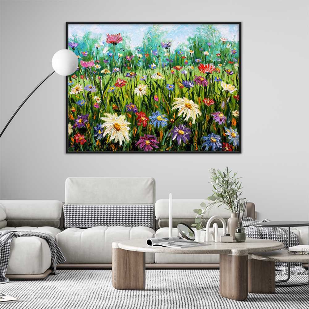 Blooming Beauty: Handcrafted Floral Oil Painting