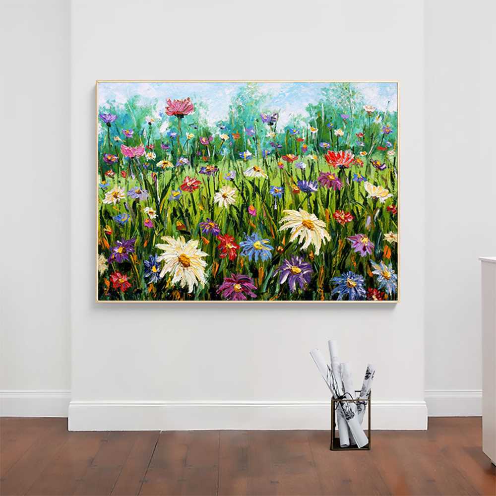 Blooming Beauty: Handcrafted Floral Oil Painting